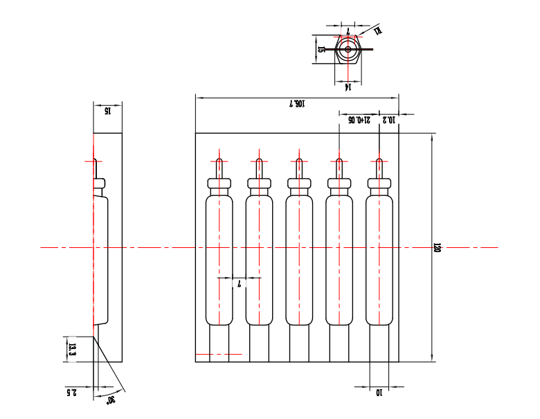 Product packaging design drawing