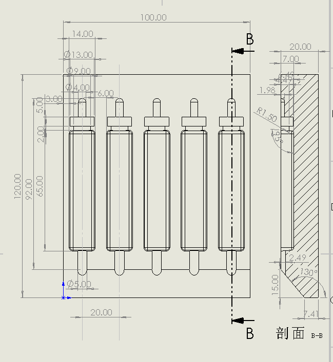 Plastic-ampoule-mold-drawing