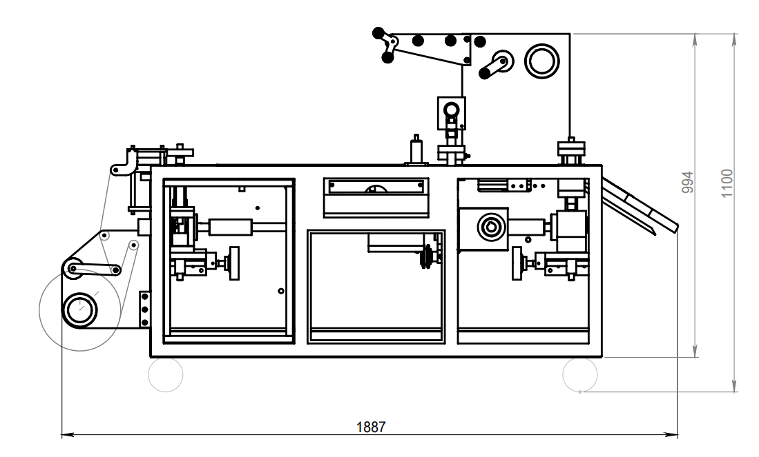 Diagrama de la máquina empacadora de blíster DPP 80