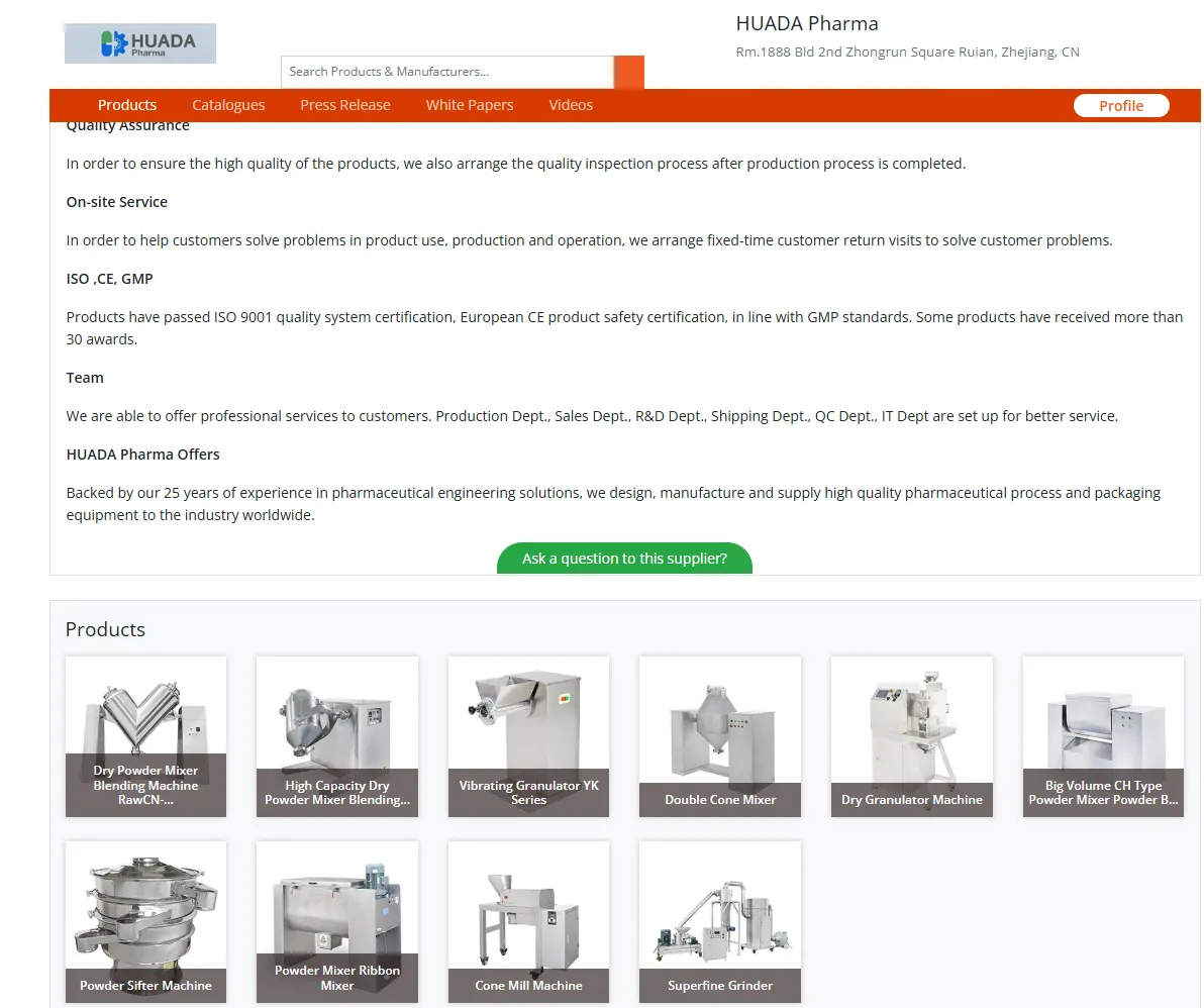 Top 10 Pharmaceutical Machinery Manufacturers in China 10 HUADA Pharma