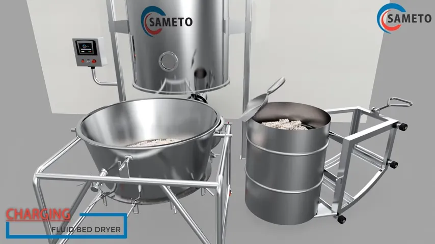 Comprendre le séchoir à lit fluidisé en génie pharmaceutique 7 Chargement du matériel dans la machine