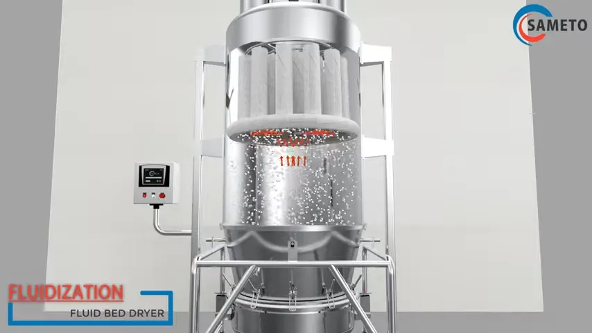 Comprendre le séchoir à lit fluidisé en génie pharmaceutique 10 Évaporation de l'humidité de la poudre