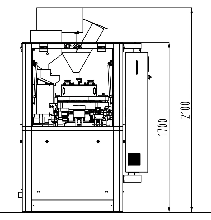 Máquina automática de llenado de cápsulas NJP-2000/2500 2 Diagrama de la máquina llenadora de cápsulas NJP-2500