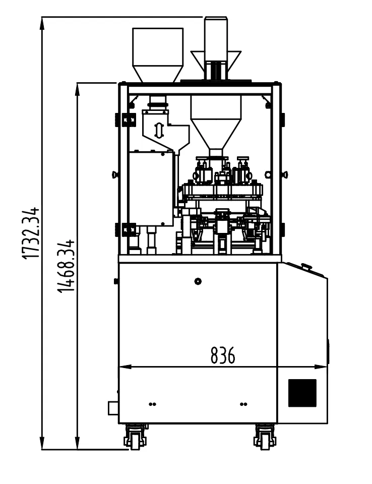NJP-400 Capsule Filling Machine Diagram