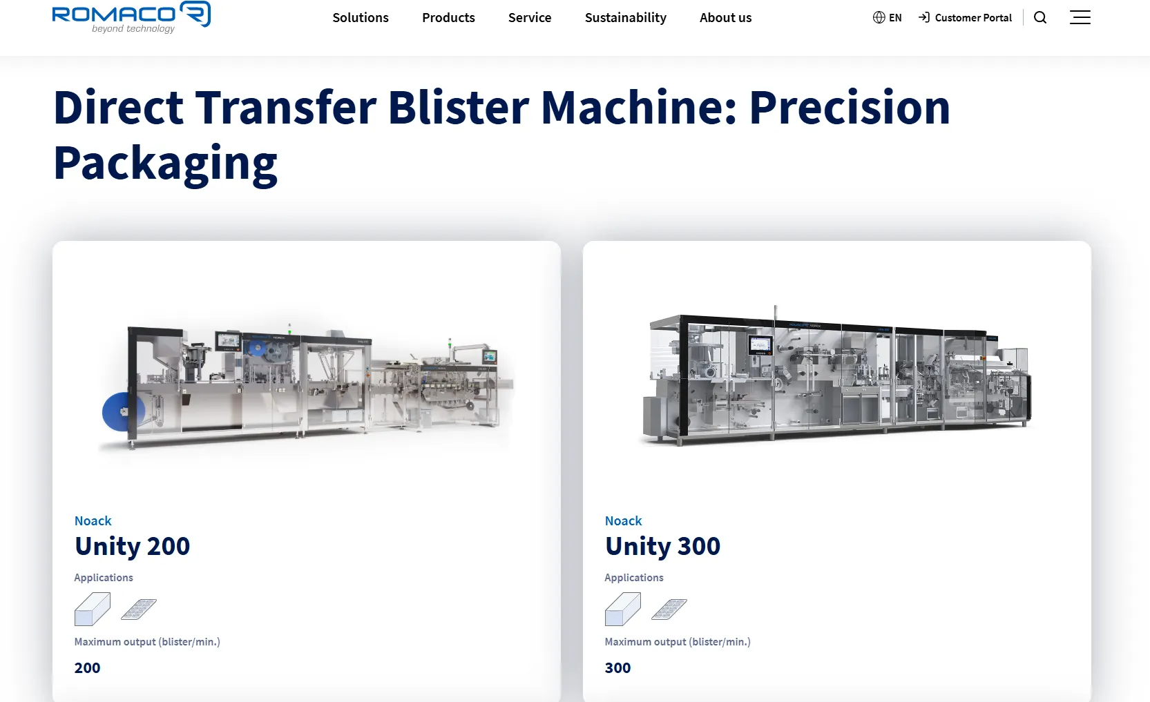 ABD, Almanya, İtalya, Hindistan ve Çin’den En İyi 10 Blister Paketleme Makinesi Üreticisi 6 Romaco Group Blister Makinesi Tipleri