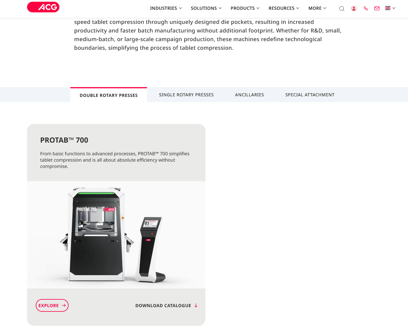 Presse à comprimés ACG