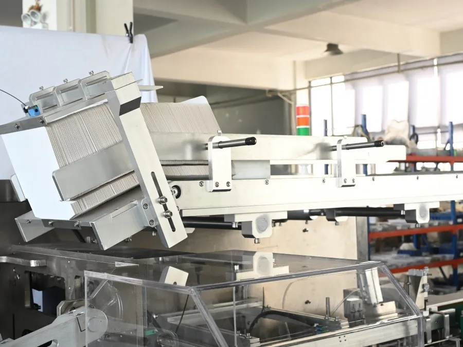 Machine d'emballage sous blister : caractéristiques, types et composants clés 4 Magasin de cartons dans la machine