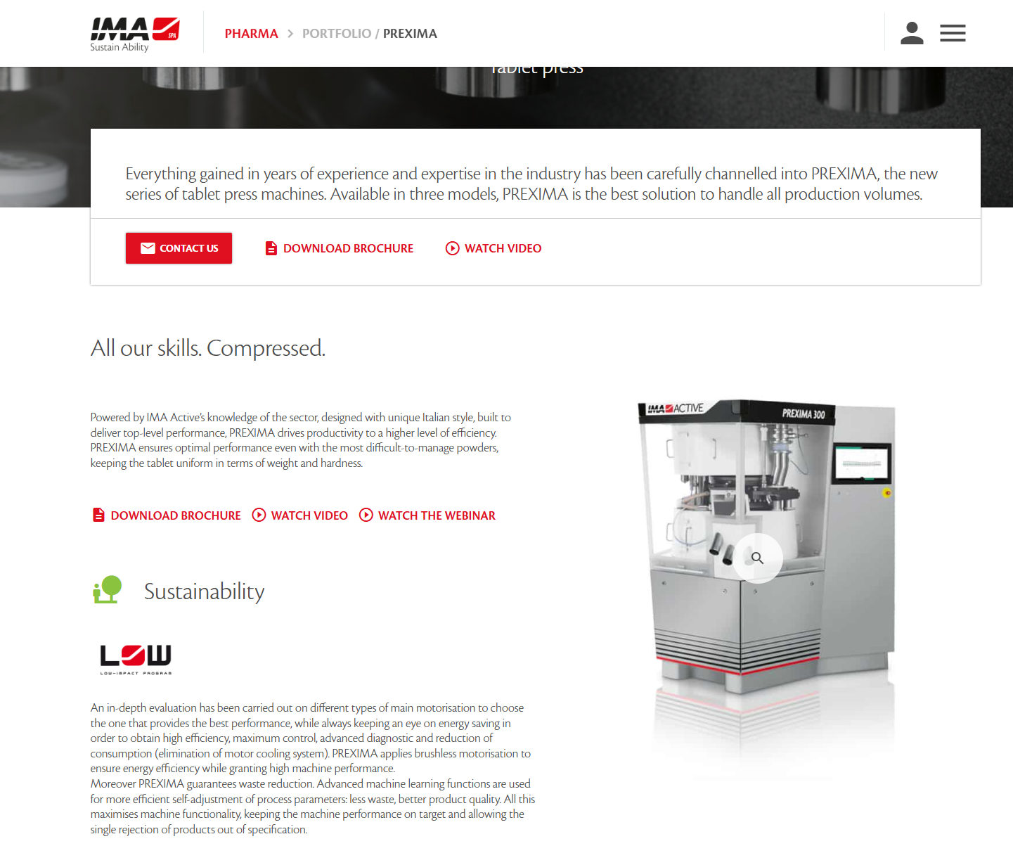 Presse à comprimés IMA Active