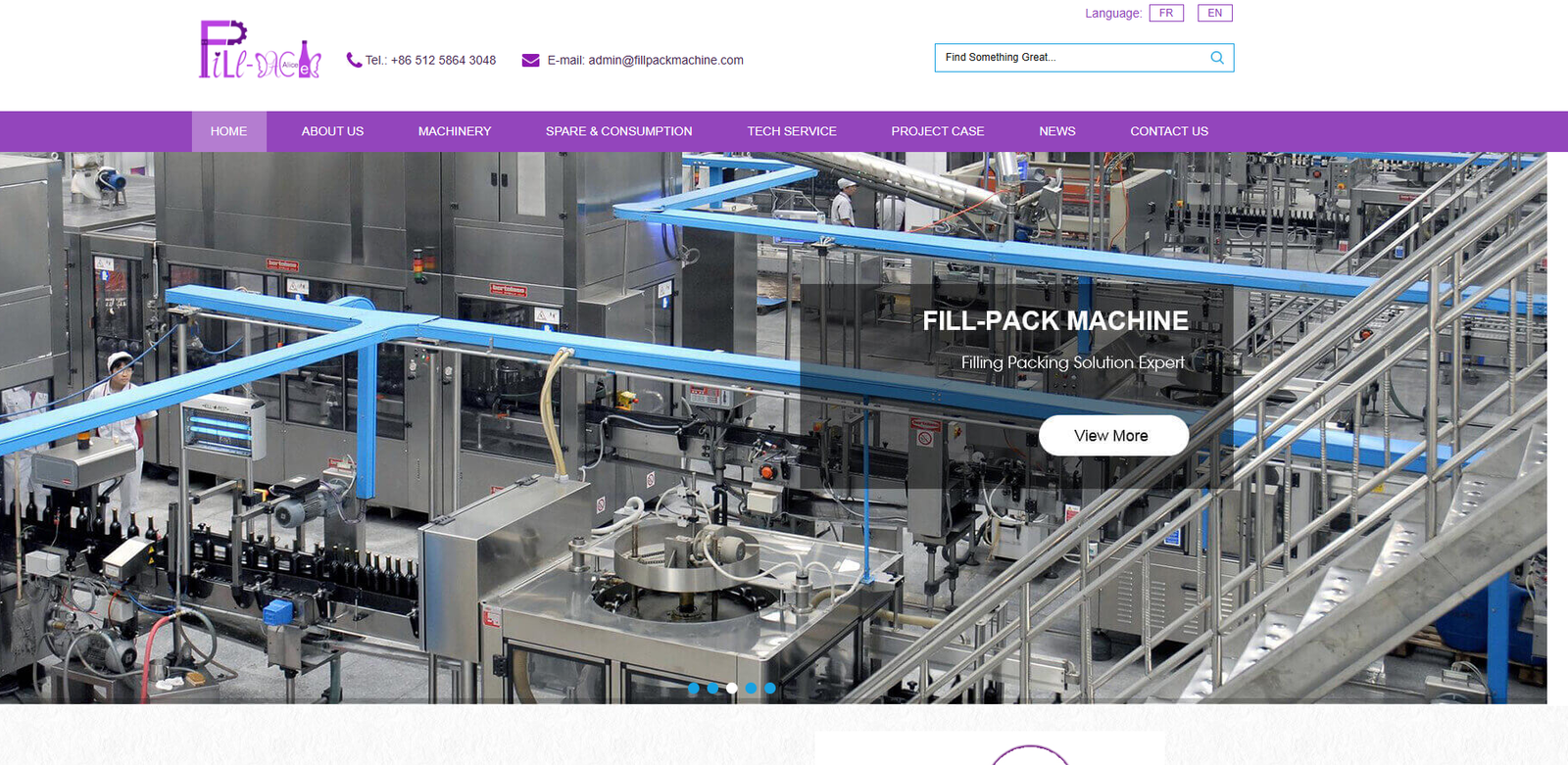Machines de remplissage et d'emballage