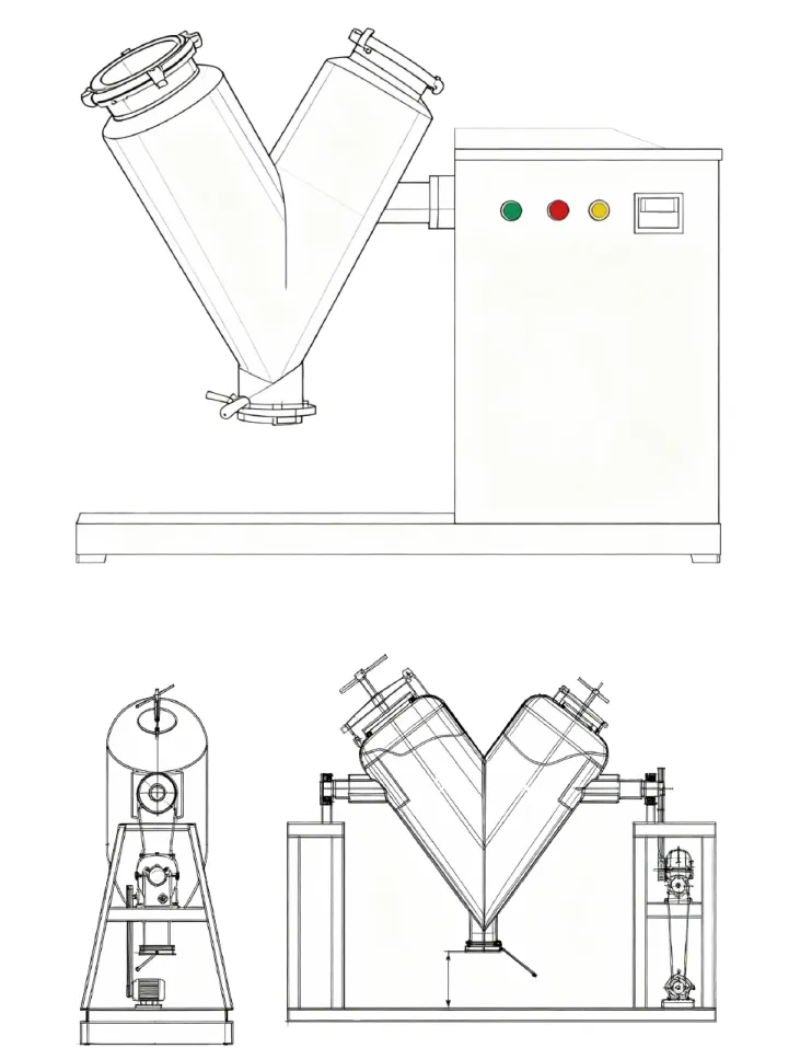 Diagramme du petit mélangeur en V