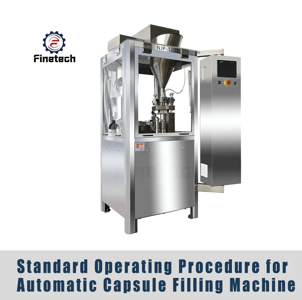 SOP for Automatic Capsule Filling Machine 8 Procédure opérationnelle standard pour machine de remplissage automatique de capsules
