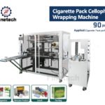 Máquina envolvedora de celofán para paquetes de cigarrillos