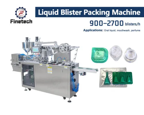 Máquina empacadora de blíster para líquidos