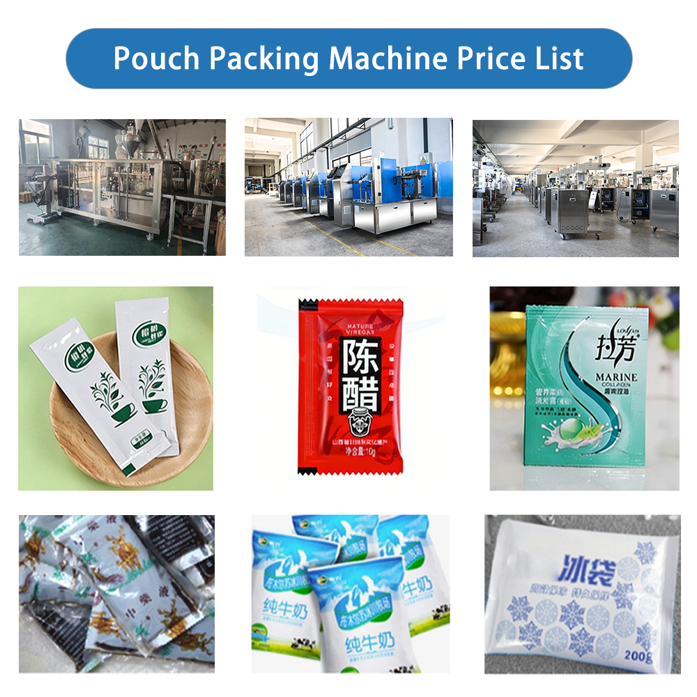 Pouch Packing Machine Price List