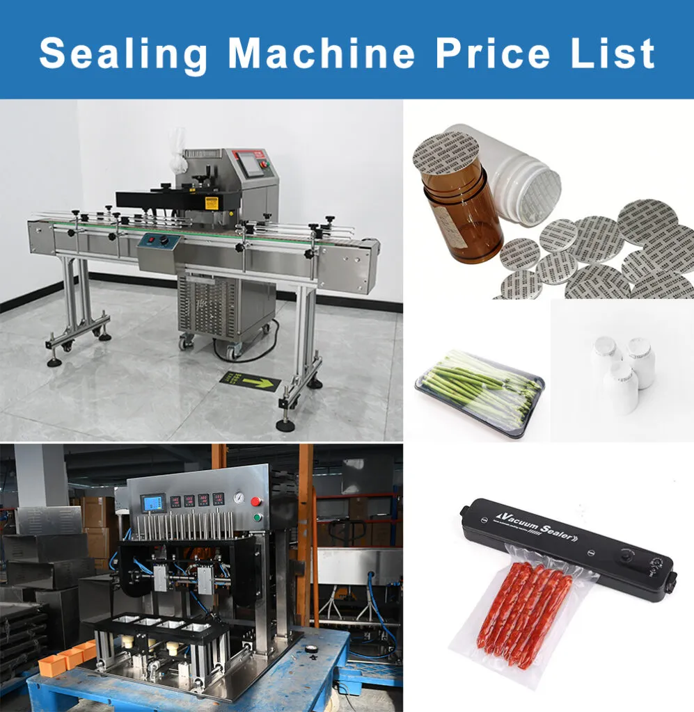 Sealing Machine Price List 9 Preisliste für Verschließmaschinen