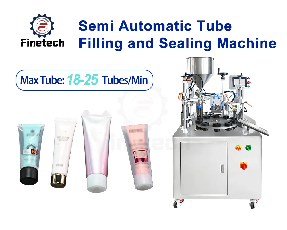 Semi-Automatic Tube Filling and Sealing Machine