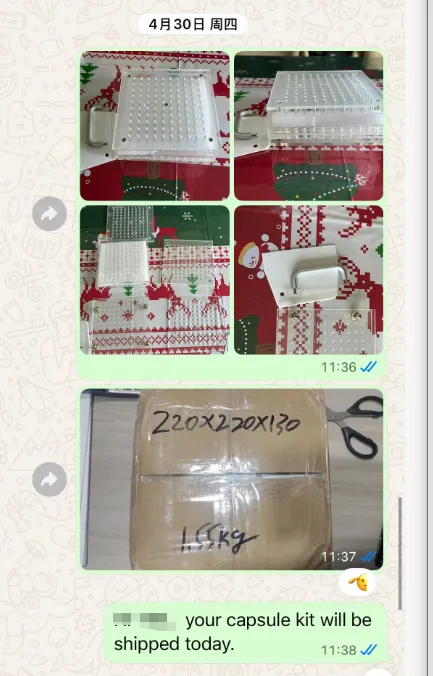 American Customer Jack Selected Finetech as His Capsule Filler Supplier 1 Aufzeichnungen der Whatsapp-Anfrage von Jack