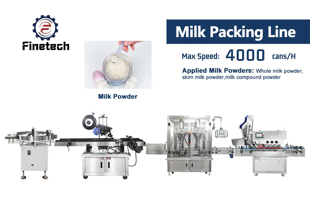Ligne de conditionnement du lait