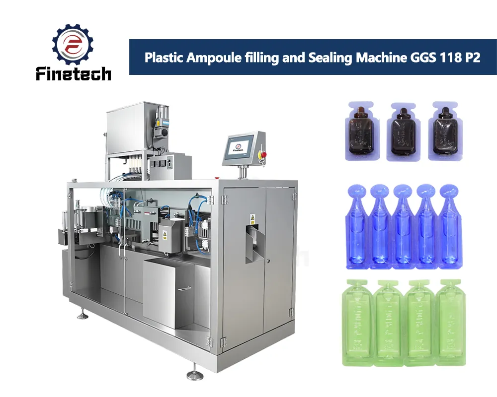 GGS-118P2/P5 Abfüll- und Verschließmaschine für Kunststoffampullen 3 Kunststoffampullen-Abfüll- und Verschließmaschine GGS 118P2