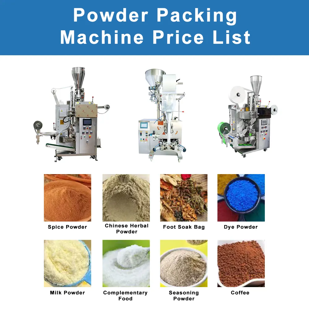 Powder Packing Machine Price List