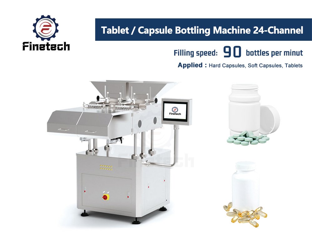 Tabletten- und Kapselabfüllmaschine mit 24 Kanälen