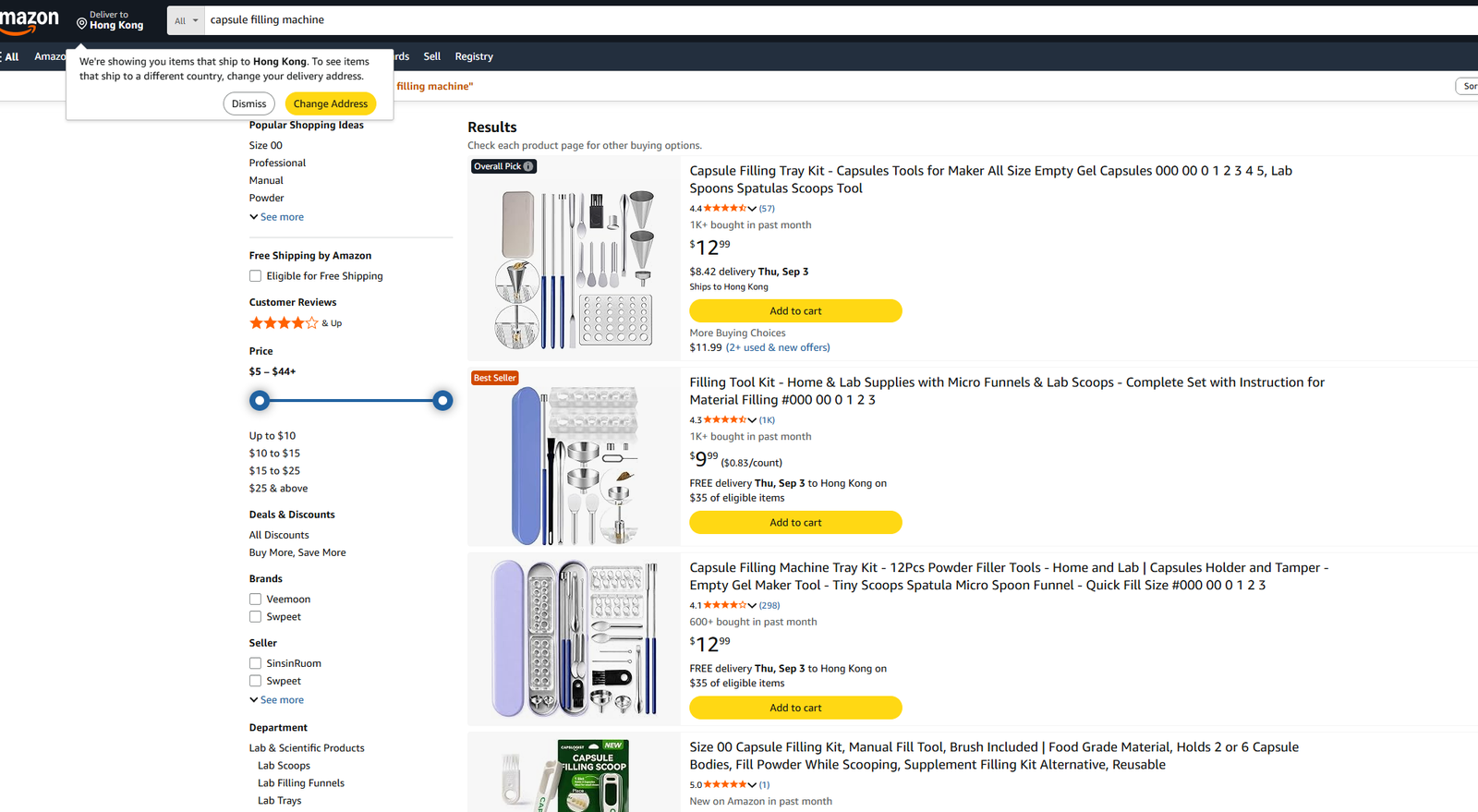 Llenadora de cápsulas Amazon