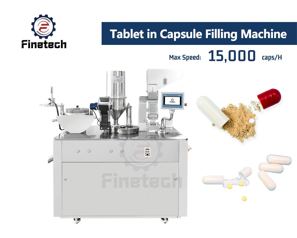 Halbautomatische Kapselbefüllmaschine mit Doppelkopf 3 Tabletten-in-Kapseln-Abfüllmaschine